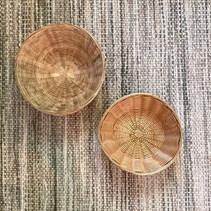 Set of 2 Wicker Wall Hangings